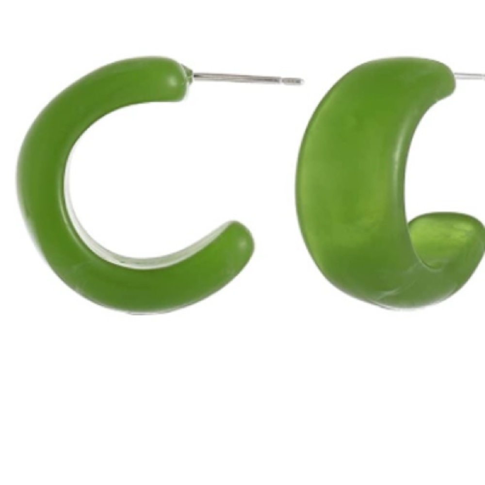 ✨3 for$20✨ NWT Chunky Hoop Resin Earnings✨Hand Crafted ✨Artisan✨